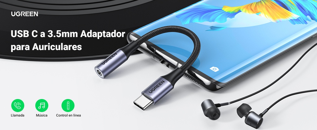 ADAPTADOR USB-C a JACK UGREEN