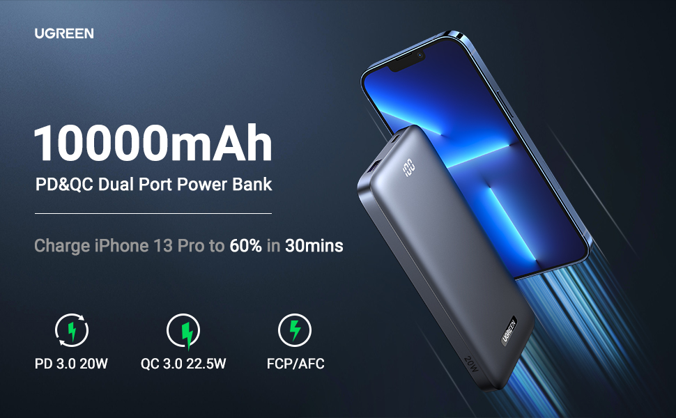 POWER BANK (BLACK) 20W UGREEN  