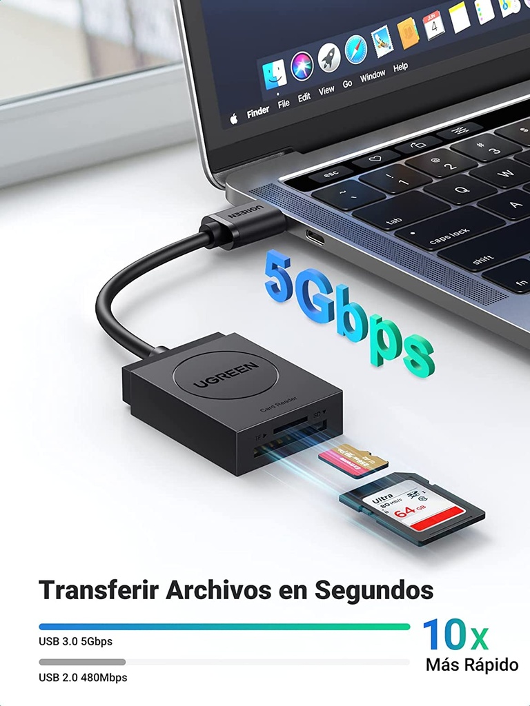 LECTOR DE TARJETAS SD 3.0 UGREEN