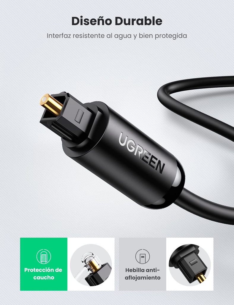 CABLE OPTICO PARA AUDIO UGREEN 